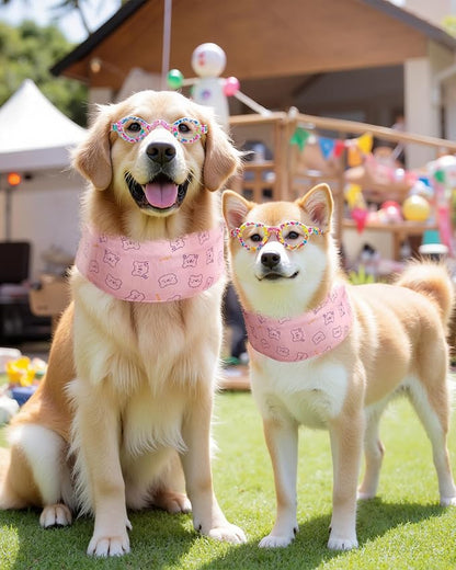 Hosiwei Dog Cooling Collar with Ice Packs - Adjustable Pet Cooling Bandana for Summer, Reusable & Freezable Neck Wrap Scarf for Dogs - Hot Weather Chill Out Accessory