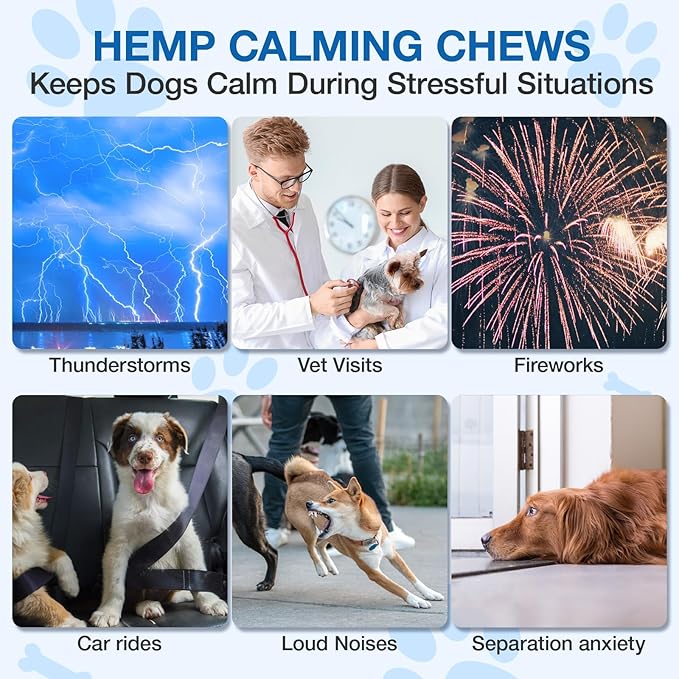 Неmр Calming Chews for Dogs - Advanced Dog Calming Chews - Anxiеty Rеlief Treats Help with Composure, Separation, Barking, Thunderstorms, Strеss Rеlief - Pet Supplement 180 Counts Chicken Flavor