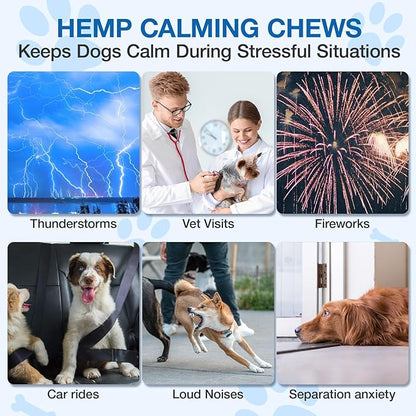Неmр Calming Chews for Dogs - Advanced Dog Calming Chews - Anxiеty Rеlief Treats Help with Composure, Separation, Barking, Thunderstorms, Strеss Rеlief - Pet Supplement 180 Counts Chicken Flavor
