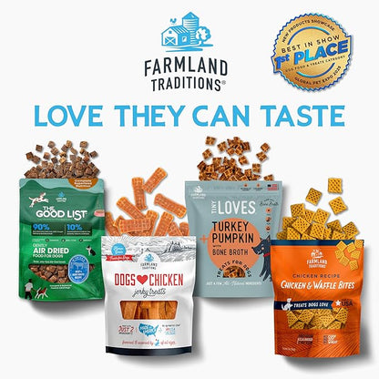 Farmland Traditions Dogs Love Beef Jerky Dog Treats with Only 3 Ingredients and No Fillers, 2.5 Pound (Pack of 1).