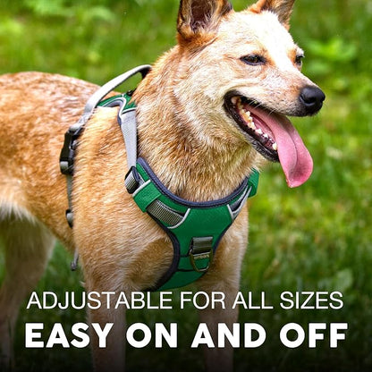 Embark Adventure Large Dog Harness – No-Pull, Reflective Trim, Military-Grade Nylon, Front Clip with Gel-Lined Handle