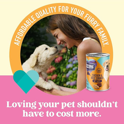 A Strong Heart Wet Dog Food, Puppy Chicken & Beef Dinner, Made with Real Chicken & Beef, Made in The USA, 13.2 oz Can (Pack of 12)
