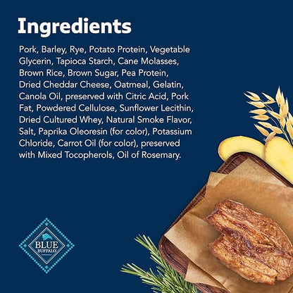 Blue Buffalo Sizzlers Bacon-Style Dog Treats with Real USA Pork, Original Flavor, 15-oz Bag