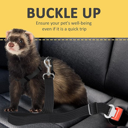 SunGrow Dog Seat Belt for Car, Adjustable Nylon Pet Seatbelt, Supports All Cars, Dog Car Leash Seat Belt, Seatbelt for Dogs, Cats & Ferrets Travel Harness