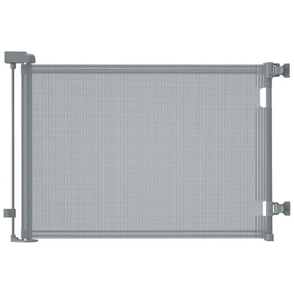 Retractable Baby Gates, Mesh Dog Gate for Doorways, 33.6" Tall, Expands to 55" Wide,Pet Safety Essential Fit for Baseboards, Wide Toddlers Gates for Hallways, Indoor & Outdoor,Grey