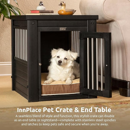 New Age Pet ecoFlex Pet Crate/End Table, Espresso, Small