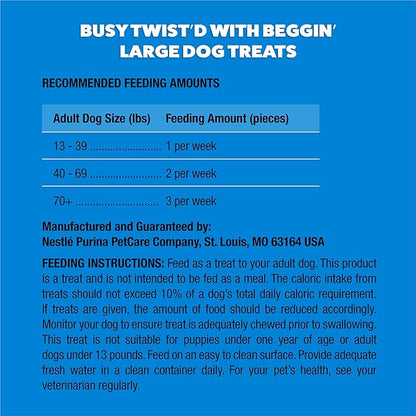 Purina Busy with Beggin’ Twist’d Adult Dog Chew Bone Treats - 6 ct. Pouch
