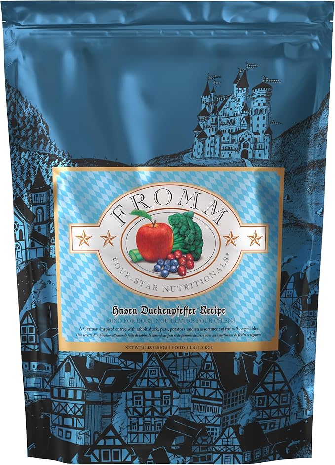 Fromm Four-Star Nutritionals Hasen Duckenpfeffer Dog Food - Premium Dry Dog Food - Rabbit Recipe - 4 lb