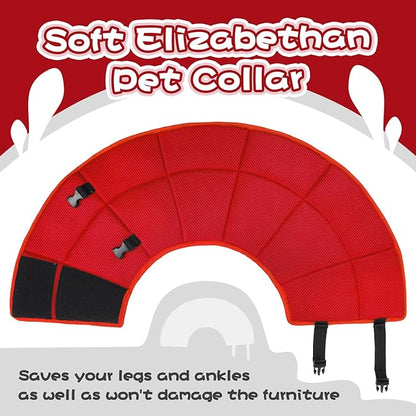 Dog Cone Collar Soft Cone for Medium Dogs After Surgery Adjustable Elizabethan Collar for Dogs to Stop Licking Wounds, Biting Stitches Professional Pet Recovery Cones E-Collar for Dog