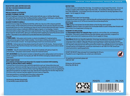 Amazon Basics Preventative Flea and Tick Topical Treatment for Dogs, Medium Dog (23-44 lbs), Fast Acting and Long Lasting, 6 Counts, Packaging May Vary
