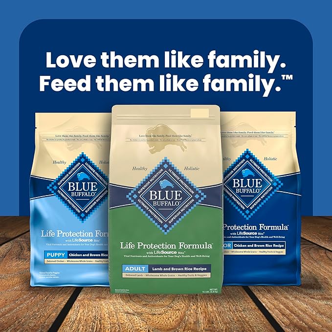 Blue Buffalo Life Protection Formula, Adult Dry Dog Food, Made with Natural Ingredients, Lamb & Brown Rice, 40lb Bag
