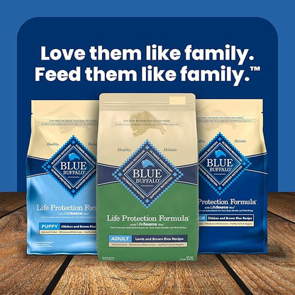 Blue Buffalo Life Protection Formula, Adult Dry Dog Food, Made with Natural Ingredients, Lamb & Brown Rice, 40lb Bag