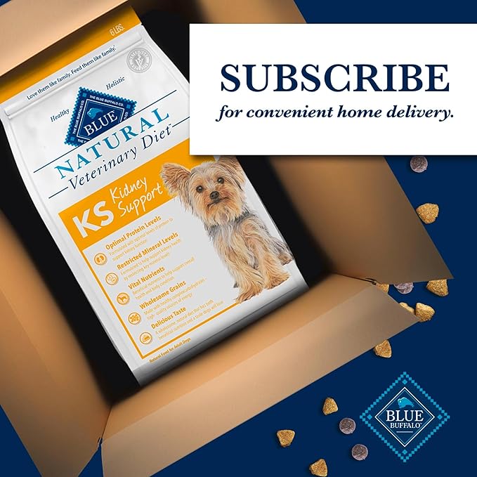 Blue Buffalo Natural Veterinary Diet KS Kidney Support Dry Dog Food, Chicken 6-lb Bag