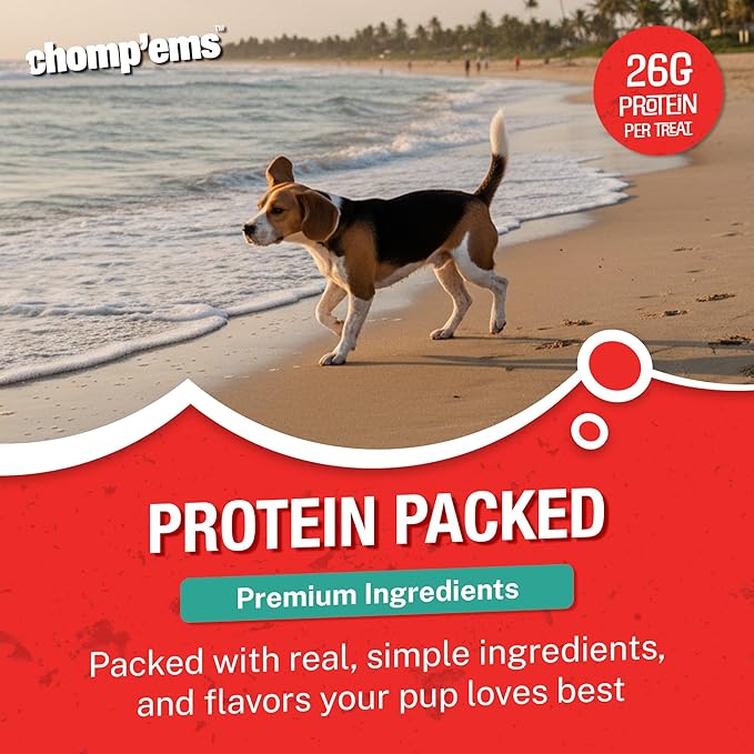 Chomp’ems Premium Beefhide Chews for Dogs, 2 Chews