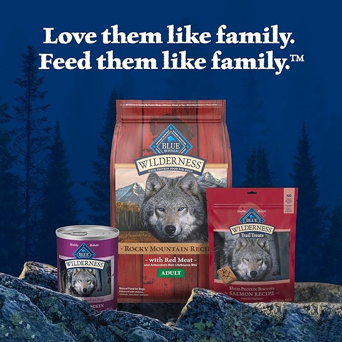 Blue Buffalo Wilderness Adult Wet Dog Food, High-Protein & Grain-Free, Made with Natural Ingredients, Beef & Chicken Grill, 12.5-oz. Cans, 12 Count