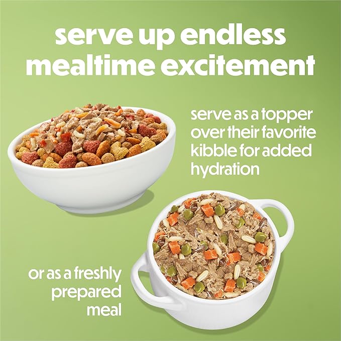 Purina Beneful Freshly Prepared Blends Wet Dog Food With Chicken, Carrots, Peas and Wild Rice - (Pack of 8) 10 oz. Tubs