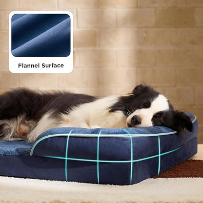 Bedsure Orthopedic Dog Bed for Extra Large Dogs - XL Washable Dog Sofa Beds Large, Supportive Foam Pet Couch Bed with Removable Washable Cover, Waterproof Lining and Nonskid Bottom, Navy Blue