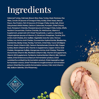 Blue Buffalo Basics Adult Dry Dog Food, Skin & Stomach Care, Limited Ingredient Diet for Dogs, Turkey Recipe, 24-lb. Bag