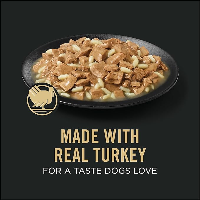 Purina Pro Plan Weight Management Wet Dog Food Turkey and Rice Entree in Gravy - 13 oz. Cans,(Pack of 24)
