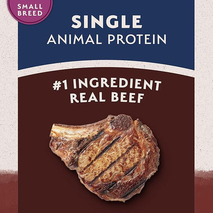 Natural Balance Limited Ingredient Small-Breed Adult Dry Dog Food with Healthy Grains, Beef & Brown Rice, 4 Pound (Pack of 1)