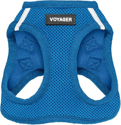 Best Pet Supplies Voyager Step-in Air Harness - All Weather Mesh, Reflective, No Pull Harness for Dogs, Cats - Secure with Hook & Loop Fastener, Buckle, Double D-Rings - Royal Blue, XXXS