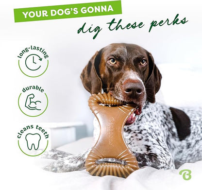 Benebone Dental Durable Dog Chew Toy for Aggressive Chewers, Real Bacon, Made in USA, Small