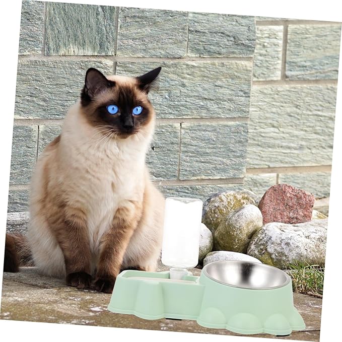 ORFOFE Multifunctional Stainless Steel Dog Feeding Bowl Water and Food Dispenser Pet Feeder Safe Non-Toxic Smooth Surface for Home Use