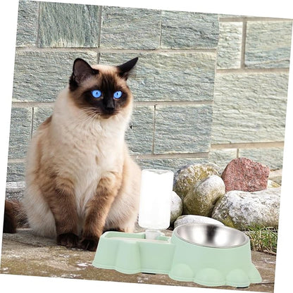ORFOFE Multifunctional Stainless Steel Dog Feeding Bowl Water and Food Dispenser Pet Feeder Safe Non-Toxic Smooth Surface for Home Use