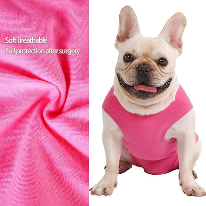 Dog Surgery Recovery Suit - After Spay, Abdominal Wounds Post Surgical Recovery, Anti Licking Breathable Dog Onesies for Small, Medium & Large Pet, Alternative Bandages Cone E-Collar