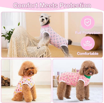 Coppthinktu Recovery Suit for Dogs After Surgery, Dog Onesie Surgery Recovery Suit for Female Spay, Soft Male Surgical Pajamas Bodysuits for Small Medium Puppy to Anti Licking Dog Cone Alternative