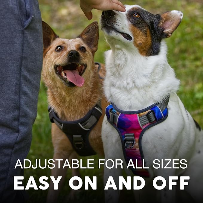 Embark Adventure XL Dog Harness for Extra Large Dogs – No Pull, Reflective Trim, Military Grade Nylon, 2 Leash Clips, Gel-Lined Handle, Soft Padded