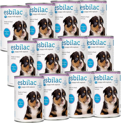 PetAg Esbilac Puppy Milk Replacer Liquid - 11 oz, Pack of 12 - Ready-to-Feed Puppy Formula with Vitamins for Puppies Newborn to 6 Weeks Old - Easy to Digest