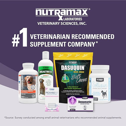 Nutramax Denamarin for Medium Dogs, Liver Health Supplement with S-adenosylmethionine (SAMe) plus Silybin, Liver Support for Dogs, Coated Tablets, 30 Count