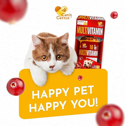 Multivitamin for Dogs & Small Pets with Glucosamine – Liquid B, C, D Dog Vitamins for Skin, Coat, Hips & Joints – Cat Vitamins for Indoor Cats Care for Urination, Breathing, Digestion – 2 oz Bottle