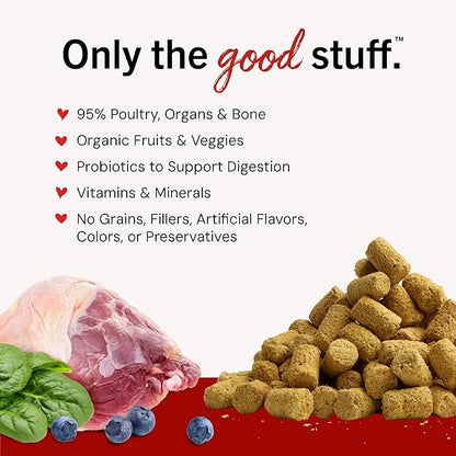 Stella & Chewy's Freeze-Dried Raw Duck Duck Goose Meal Mixers - Dog Food Topper and Mixer - Made with 95% Cage-Free Poultry, Organs & Bone - Perfect for Picky Eaters - Grain-Free - 18 oz