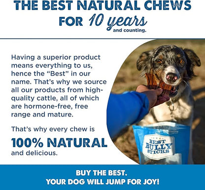 6-inch Joint Jerky Dog Treats by Best Bully Sticks (25 Pack) All Natural Beef Dog Treats
