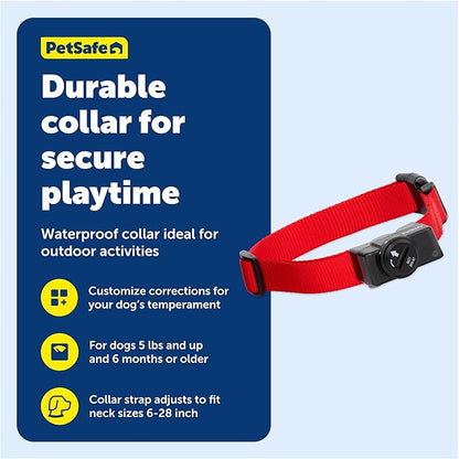 PetSafe Wireless Pet Containment System Receiver Collar - Battery-Operated & Waterproof - Adjustable Receiver Collar with 5 Correction Levels - for Dogs 5lb+