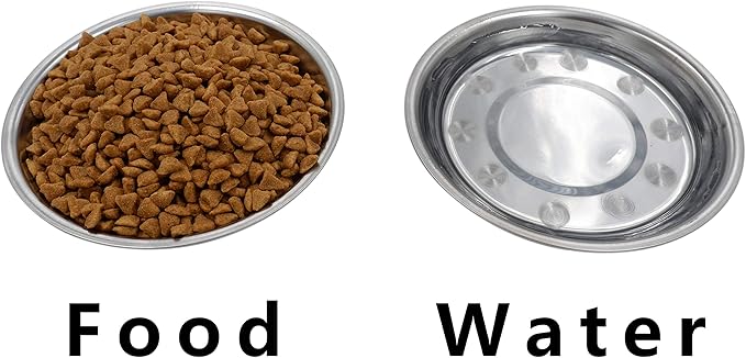 Dog Bowls Cat Bowls (Stainless Steel Dish 5-Pack)