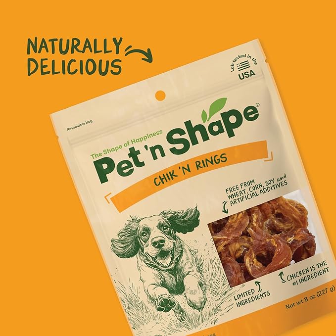 Pet 'n Shape Chik 'n Rings Jerky Dog Treats - 8 Ounce
