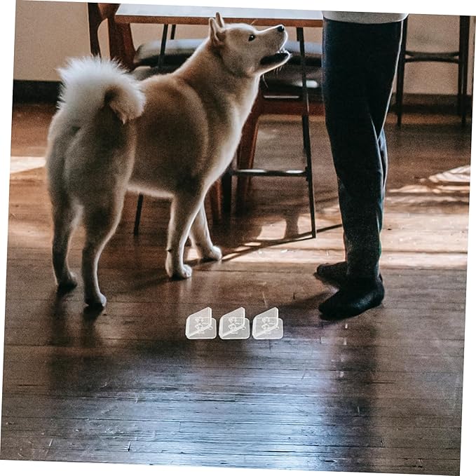Yardwe 6pcs Transparent Dog Pee Pad Holder Tray Indoor Potty System for Dogs Adhesive Backing for Secure Fit Versatile Puppy Training Pads Holder Easy to Install and Clean
