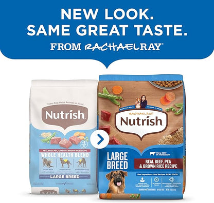 Nutrish Rachael Ray Dry Dog Food Large Breed Real Beef, Pea & Brown Rice Recipe, 13 lb. Bag