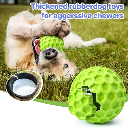 Indestructible Squeaky Dog Balls Puppy Toys, Interactive Dog Toys for Small Dogs, Puppy Chew Toys for Teething and Relax, Dog Chew Toy Balls Small Dog Toys for Small Breed, Outdoor Dog Toys