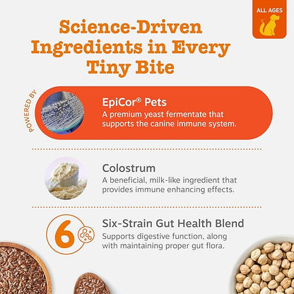 Zesty Paws Allergy Immune Bites - Dog Allergy Chews, Dog Probiotics for Itchy Skin and Ears, Lamb, Mini, 90ct
