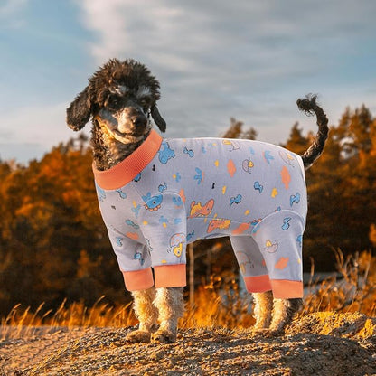 Dog Surgery Recovery Suit, Dog Onesie for Surgery Female Male Dogs, Dogs Pajamas Long Sleeve, Small Dogs Onesie, Abdominal Wound Bandages Surgical Suit, Cat Recovery Suit for Shedding Skin Disease