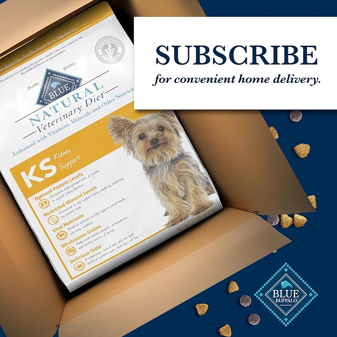 Blue Buffalo Natural Veterinary Diet KS Kidney Support Dry Dog Food, Chicken 22-lb bag