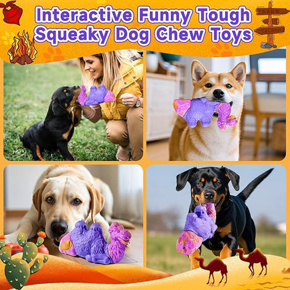 Tough Dog Chew Toys for Aggressive Chewers, Squeaky Indestructible Dog Toy To Keep Them Busy, Interactive Large Chew Toy for Dogs Medium Small, Durable,Reduce Boredom,Puppy Teeth Cleaning Milk Flavor