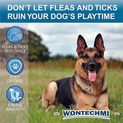 Flea and Tick Prevention for Dogs Chewables, 180 Chews Natural Chews Supplement for Dogs, Oral Dog Flea and Tick Treatment for All Breeds and Ages (180 Chews, Chicken)
