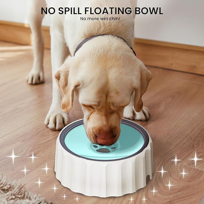 Dog Small Animals Water Bowl No Spill 70oz/2L Large Capacity Dispenser Non Slip No Splash Small Animals Bowl Pet Slow Feeder No Drip Dog Water Bowl on Vehicle for Dogs and Cats - Green