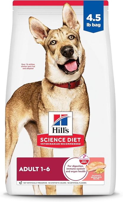 Hill's Science Diet Adult 1-6 Dry Dog Food, Salmon & Brown Rice, 4.5 lb. Bag