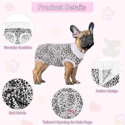 Coppthinktu Recovery Suit for Dogs After Surgery, Dog Onesie Surgery Recovery Suit for Female Spay, Soft Male Surgical Pajamas Bodysuits for Small Medium Puppy to Anti Licking Dog Cone Alternative